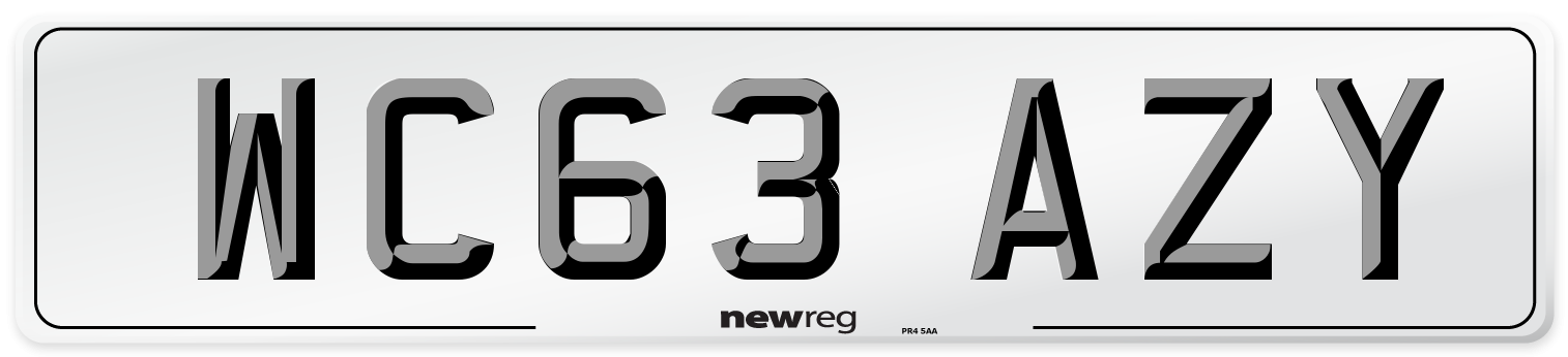 WC63 AZY Number Plate from New Reg